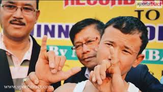 Guinness World Record attempt by Maibam Itomba Meitei for the most consecutive pinky pull ups