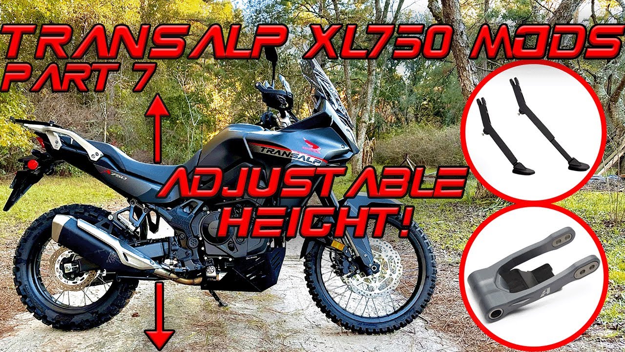 Тяга подвески с изменяемой высотой + регулируемая боковая подставка | TRANSALP MODS P.7 |
