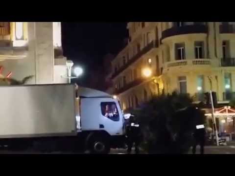 Terrorist Attack - Exclusive Video of Police Shooting at Truck Cab in Nice