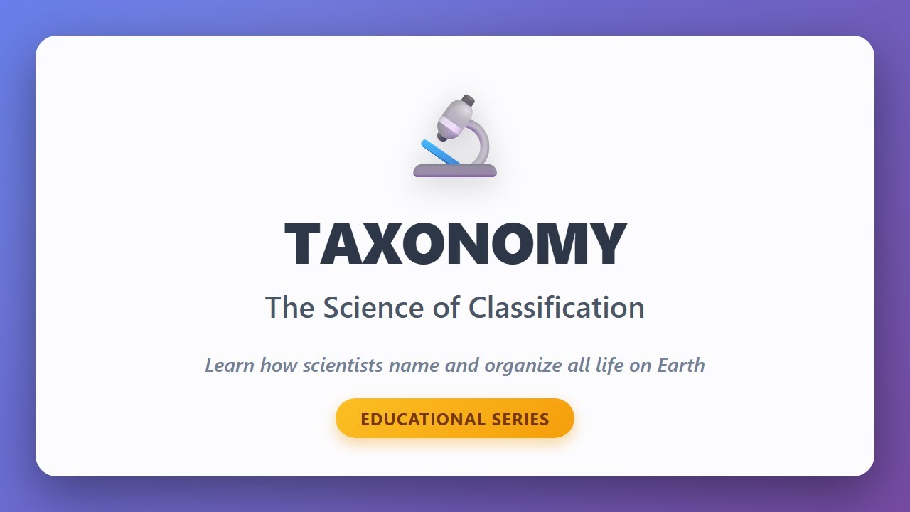 Taxonomy Explained: The Science of Classification | Binomial ...