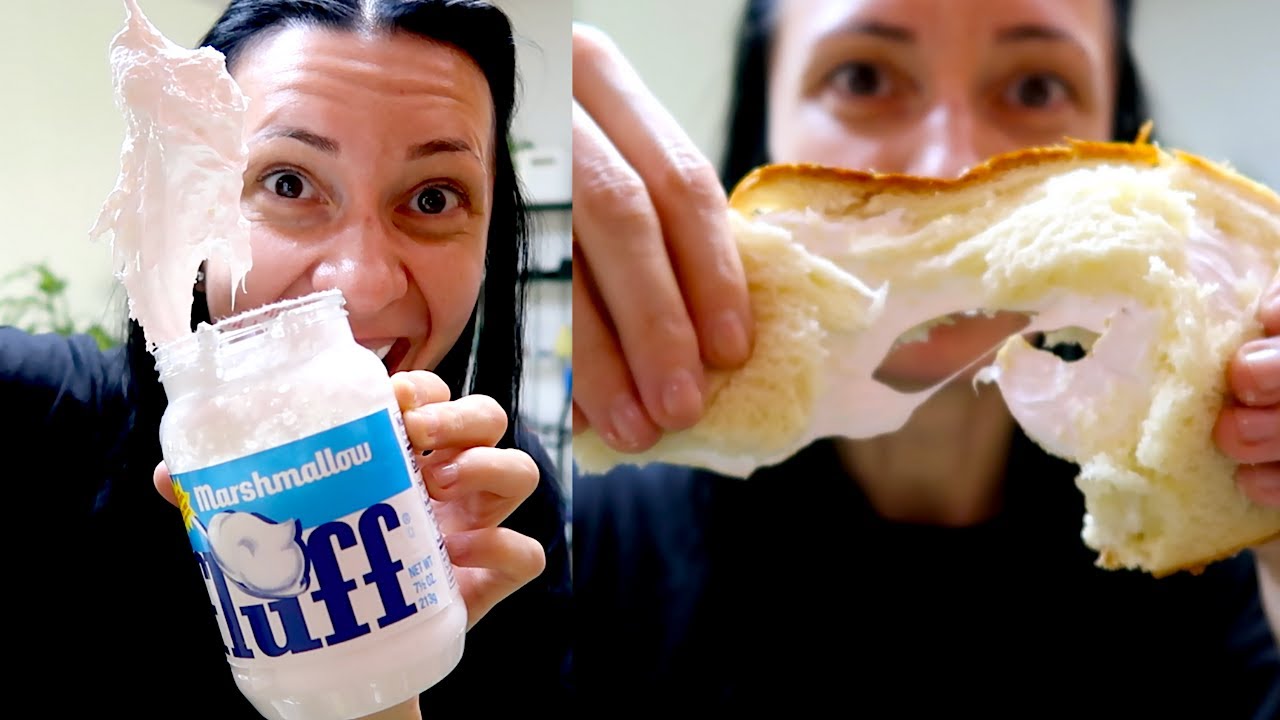 Trying MARSHMALLOW FLUFF and Making The MOST Delicious Sandwich 😁 