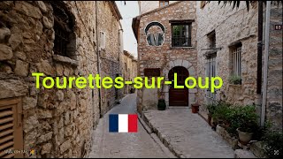 Beautiful Frenche Village Tourettes-sur-loup Morning Walk