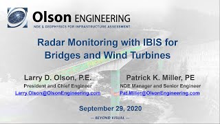 Olson Engineering Webinar on Radar Monitoring with IBIS for Bridges & Wind Turbines