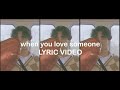 Alexander Stewart - When You Love Someone (Official Lyric video)