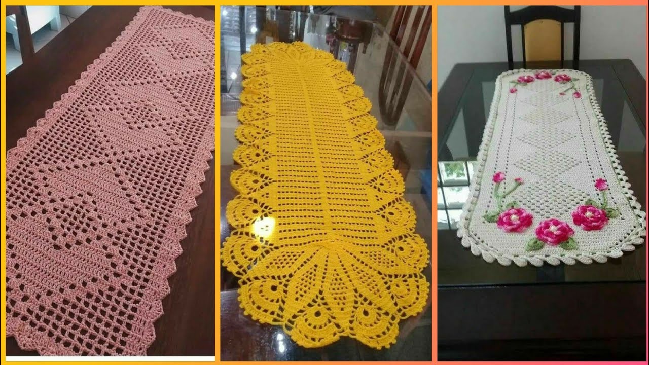 Decorative Fancy And Amazing Crochet Table Runner Table Mat Design ...