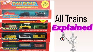 ALL Hot Wheels Trains Explained!  Even the RARE Steam Engine!