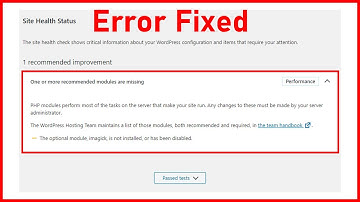 How to fix One or More Recommended Modules are Missing | WordPress Site Health Issue | learn2smart