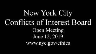 June 12, 2019 Open Meeting