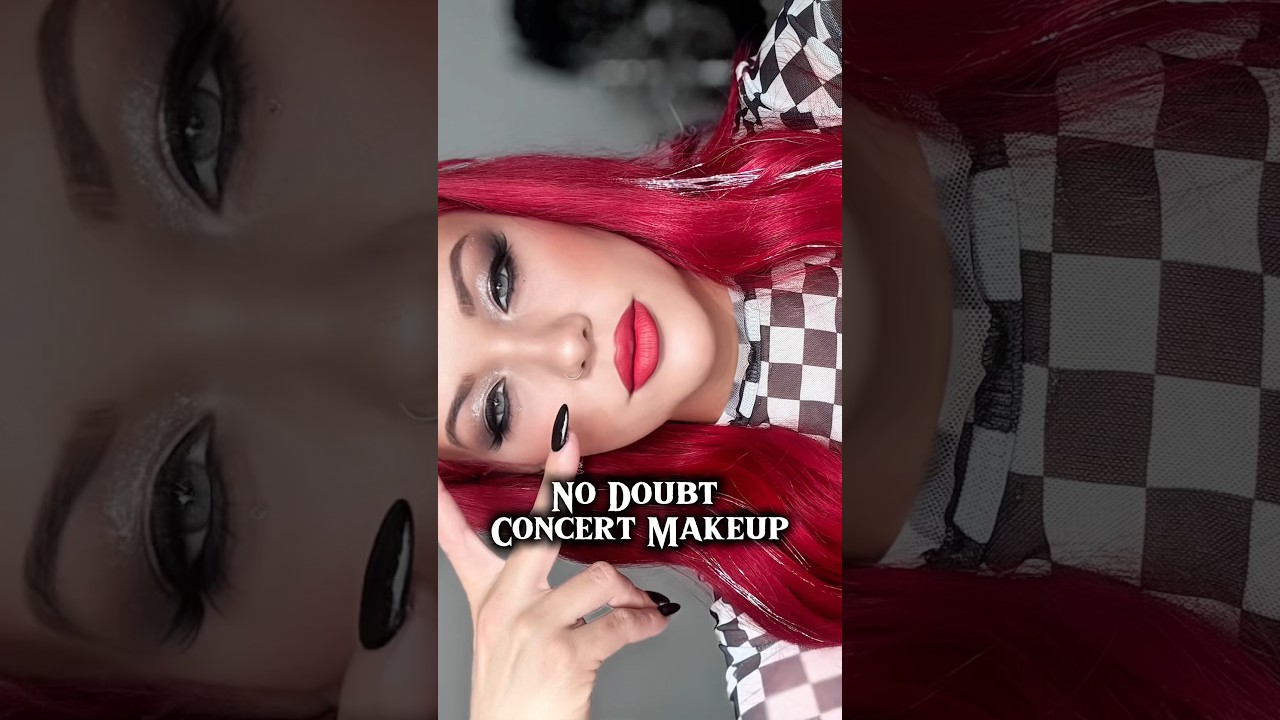 Concert Makeup for No Doubt at the Sphere 🖤 Gwen Stefani Inspired Glitter Eye #nodoubt #gwenstefani
