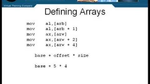 Assembly Language Training: Part 8 (1 of 6) - Aggregates (Defining Arrays)