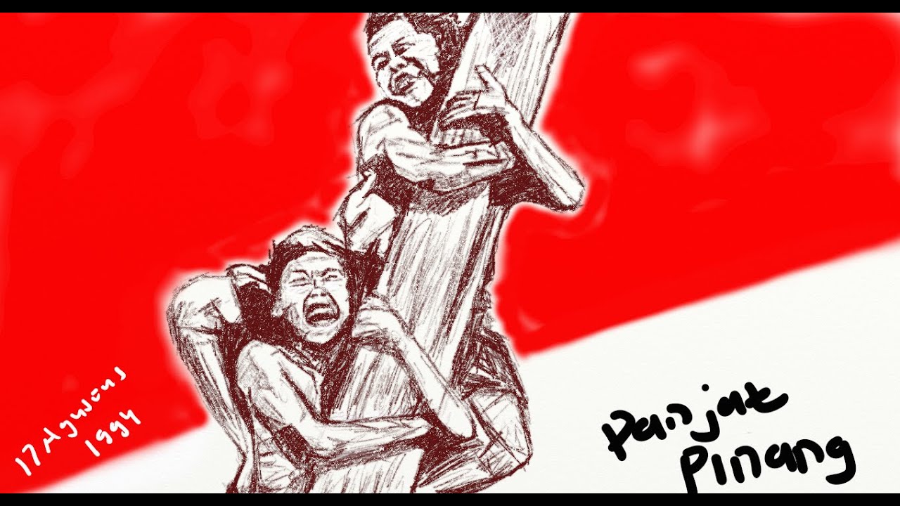 (Drawing) Menggambar Lomba Panjat Pinang Untuk ...