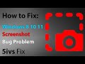 How to Fix Windows 8 10 11 Screenshot Bug Problem (Can't Save) [Tutorial]