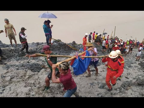 Sạt lở đất như “sóng thần” chôn vùi mỏ ngọc bích ở bang Kachin (Myanmar)