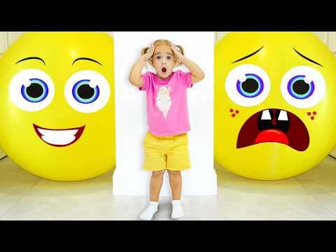 Alice plays hide-and-seek with balloons