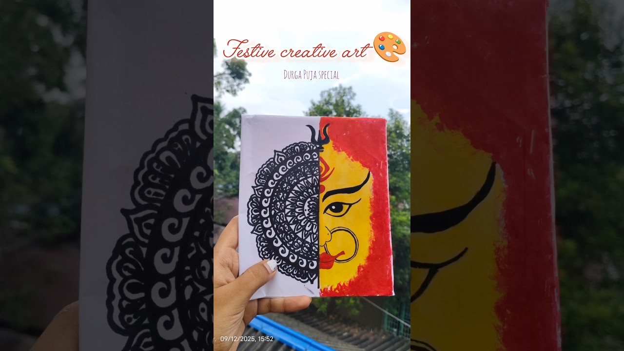 Festive creative art ❤️🎨✨Durga puja special 🫠