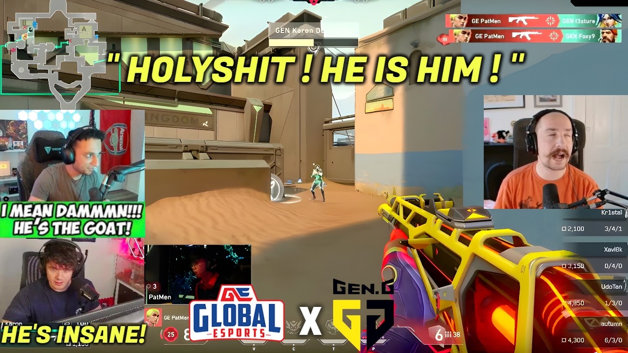 Sideshow Vct FNS, Sliggy & Sideshow Reacts to GE vs GenG Insane Moments in VCT Stage ...