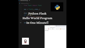 Python Flask Application - Hello World Program | Only In One Minute