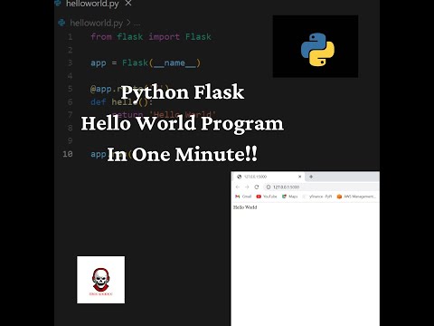 Python Flask Application - Hello World Program | Only In One Minute