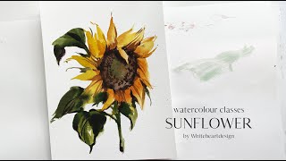 Sunflower Watercolour Floral Painting Tutorial