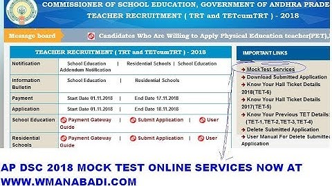 AP DSC 2018 MOCK TEST ONLINE
