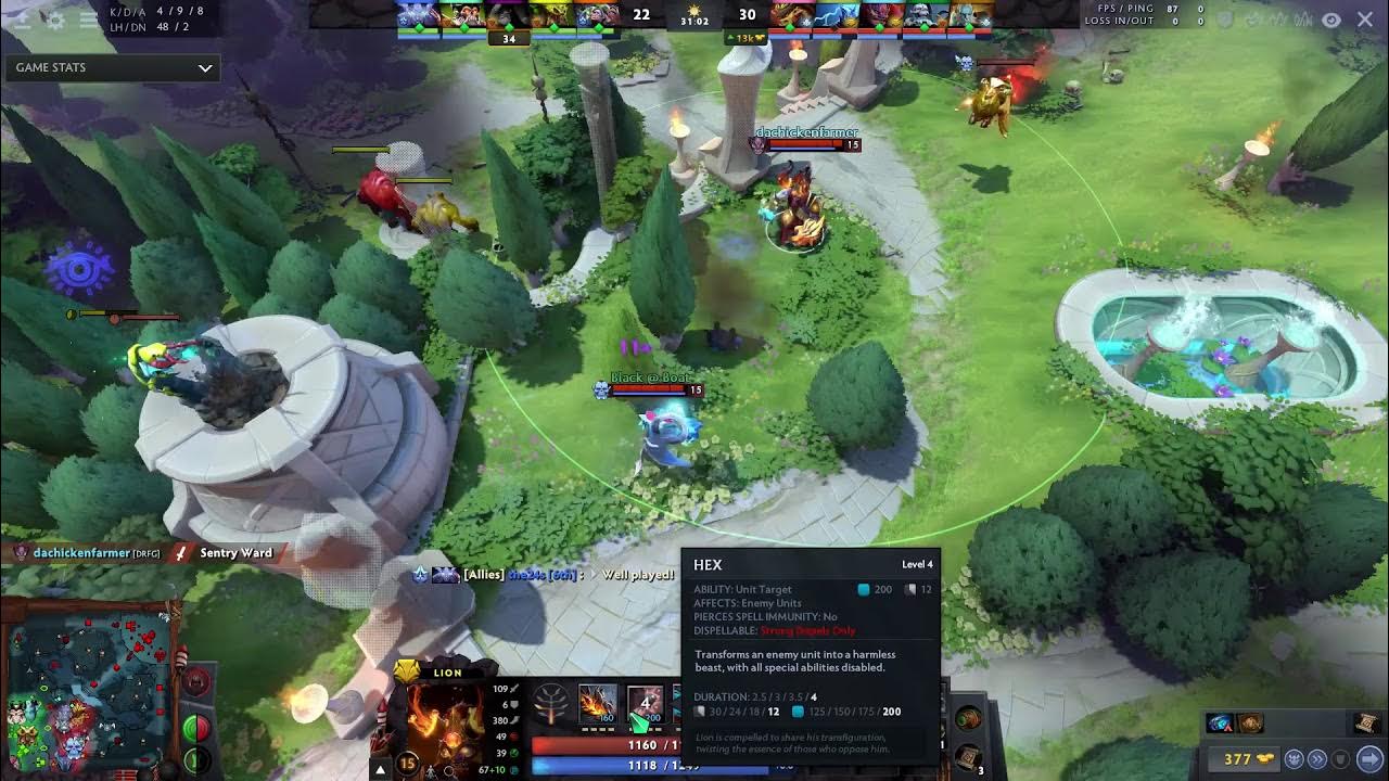 Pudge Got Hexed In The Fountain Dota 2 YouTube