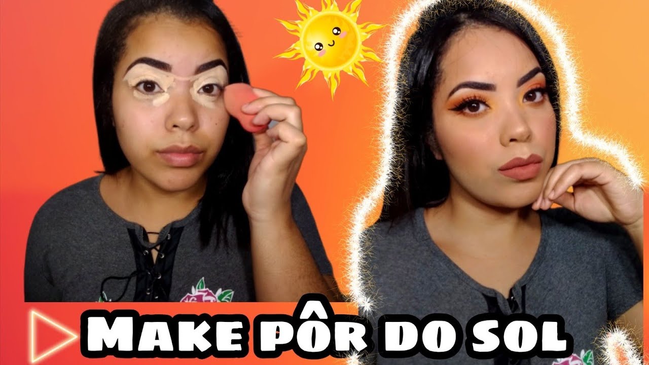 MAQUIAGEM FÁCIL INSPIRADA NO PÔR DO SOL 🌞 - YouTube