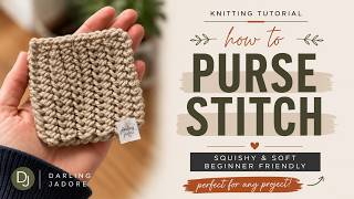 PURSE Stitch 👜✨ Beginner Knit Stitch | Learn To Knit Lace | Knitting Tutoral