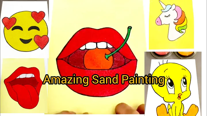Amazing Sand Painting Cute/ How to draw sand art painting 🖌️🎨/ Amazing sand Painting 😀