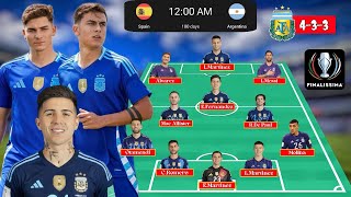 Argentina Vs Spain Finalissima Final Match Date Confirmed Lionel Scaloni ~ Argentina Squad 2026