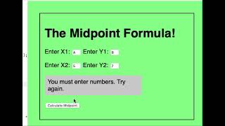 Finding Midpoints
