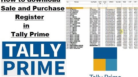How to Download Sale and Purchase Register ! Print & Export Sales & Purchase Register in Tally Prime