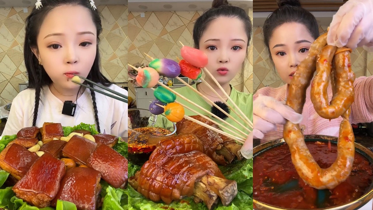 ASMR MUKBANG | Red Braised Pork Belly 