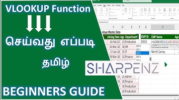 🛑👉Vlookup Function to the details from employee master data #excel @Sharpenzo#tamil