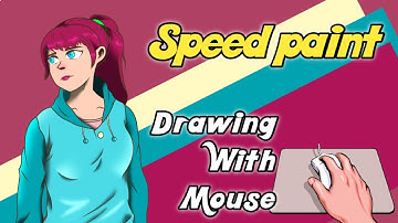 looking bit sad | speed paint | using mouse 🖱️ only | digital art | KRITA | FANTAZY