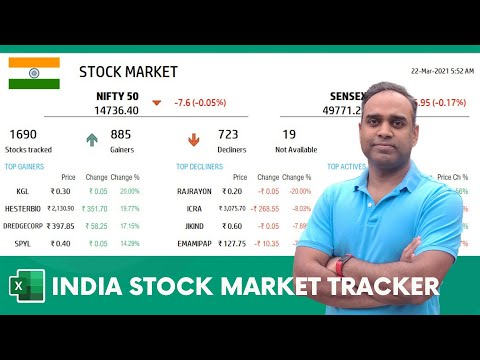 India Stock Market Tracker Excel Template