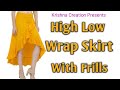 High Low Wrap Skirt with Frill | Frill Skirt or Ruffle Skirt | फ्रिल स्कर्ट | Krishna Creation