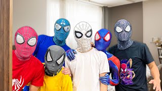 Bros 6 Spider-Man In The House || Hey , Become SuperHero and Go To Trainning Nerf Gun (Live Action)