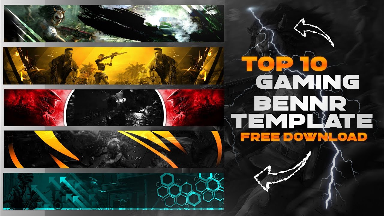 Top 10 Gaming Banner Template No Text PUBG Bennr Template Free 