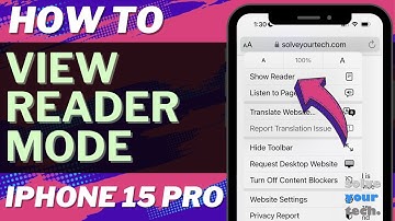 How to View Reader Mode on iPhone 15 Pro