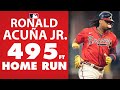 Ronald Acuña Jr. absolutely DESTROYS this baseball a 495ft home run!