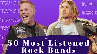 Top 50 Most Listened Rock Bands And Artists In February 2021.