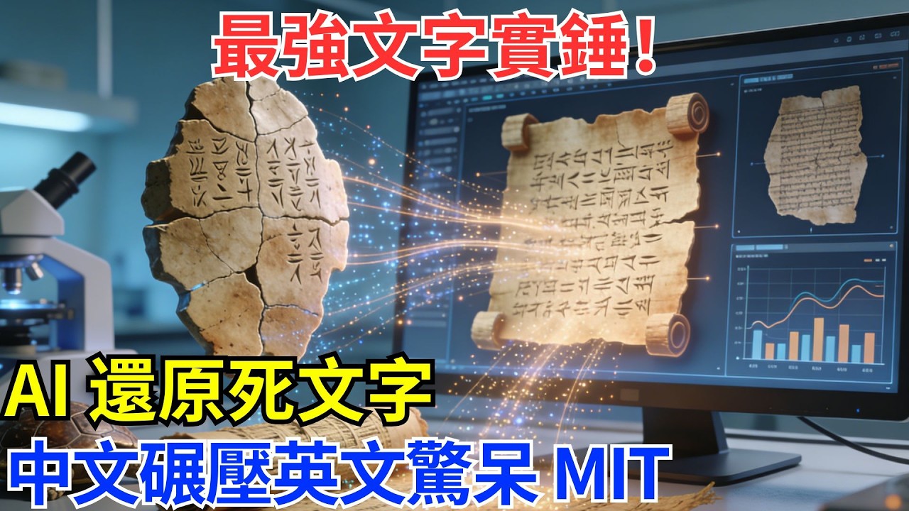 當AI復原死文字，中文模型通殺甲骨文到簡體字，英文模型卡在莎士比亞拼寫混亂！MIT實驗室嘆：有些文字，天生抗時間熵增#基建 #科技 #科普 #奇跡 #世界奇跡 #基建狂魔