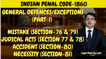 What are General Exceptions/Defences in IPC?