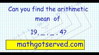 al2 sequences and series finding the arithmetic mean mathgotserved vtext