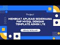 14. Membuat aplikasi sederhana PHP MySQL dengan template adminLTE
