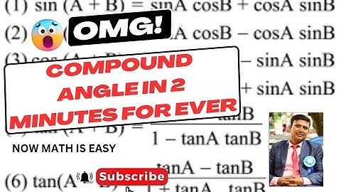 Compound Angle Formula | Derive Compound Angle Formula #trigonometry