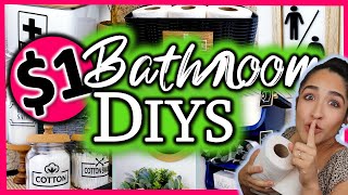 DOLLAR TREE DIY BATHROOM DECOR Ideas + Easy $1 Organization HACKS