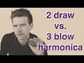 2 draw vs. 3 blow on harmonica