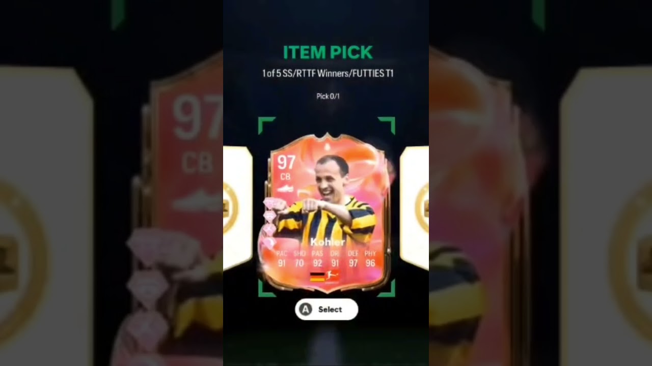 New 1 of 5 SS/ RTTF Winners/ Futties player pick. 