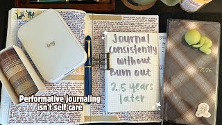 Journal consistently without burn out